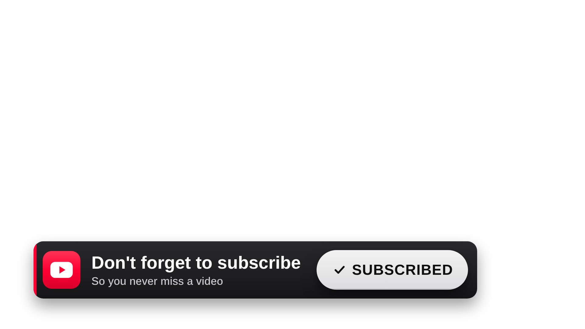 Free Subscribe Lower Third animation, green screen and transparent download