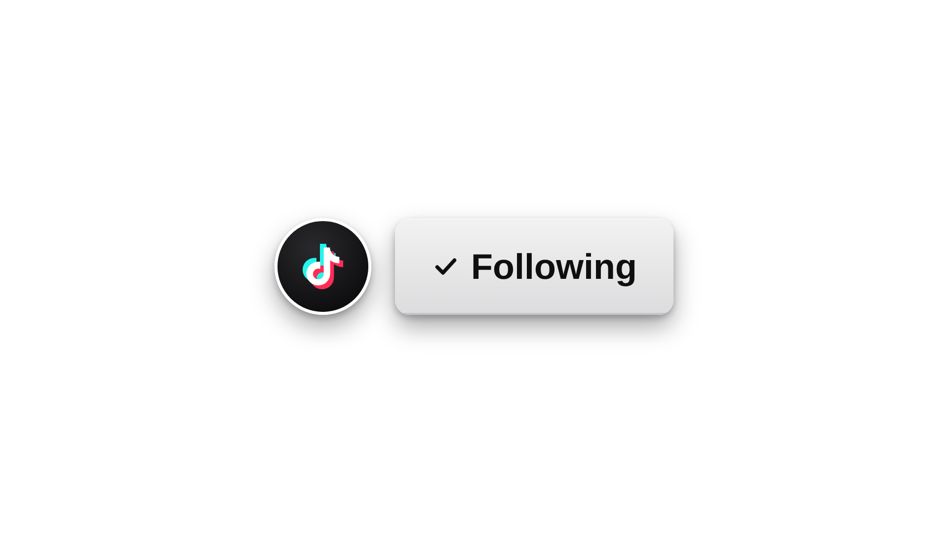 Free TikTok Follow Button animation, green screen and transparent download