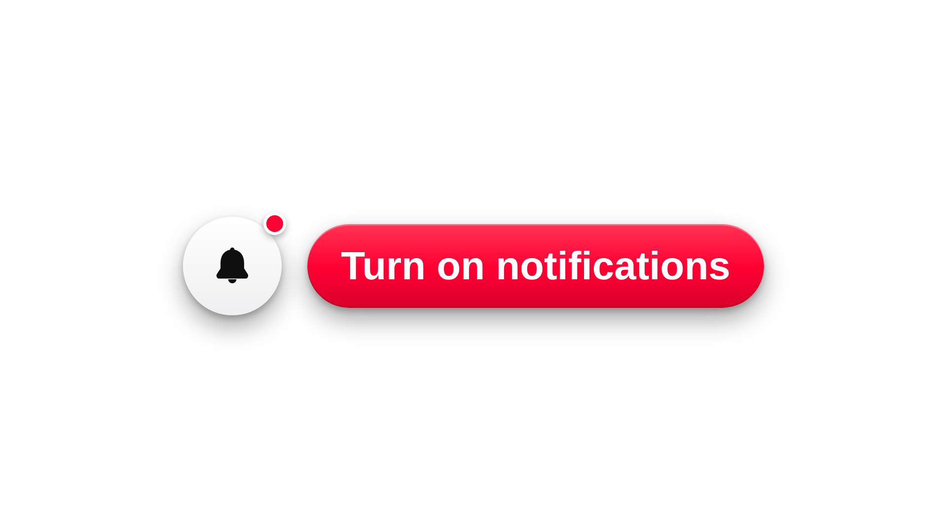 Free Turn On Notifications animation, green screen and transparent download