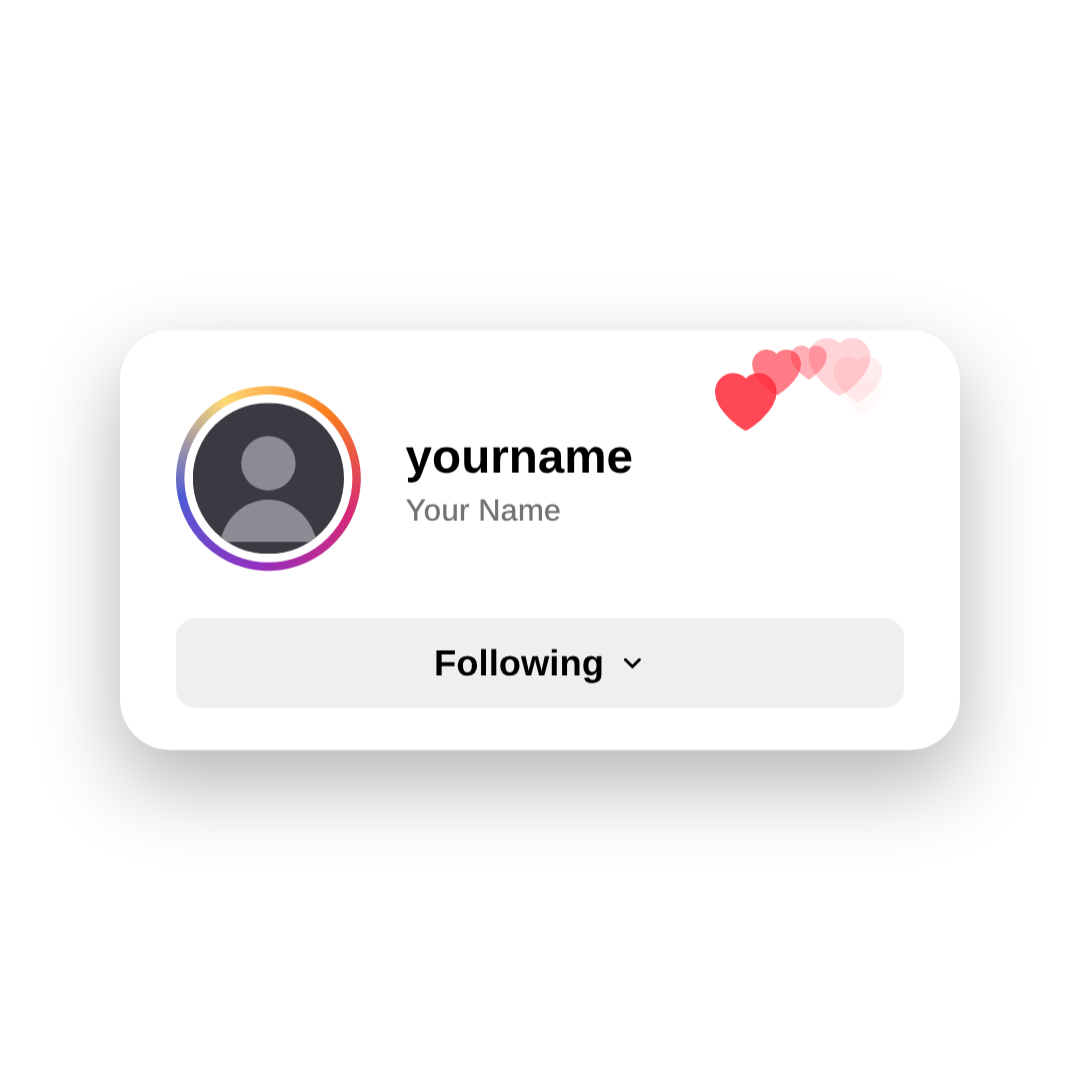 Free Instagram Follow Card animation, green screen and transparent download