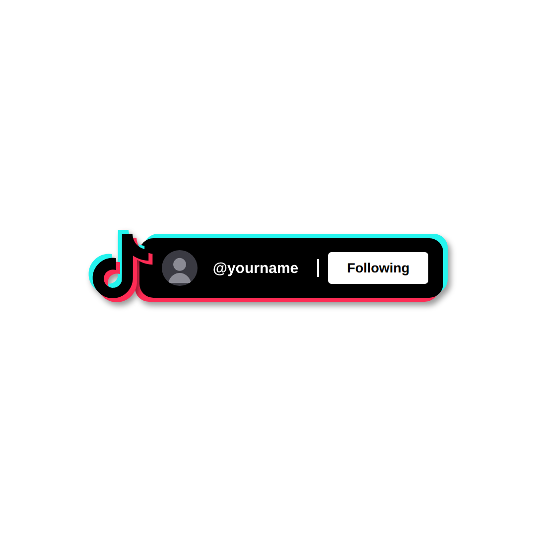 Free TikTok Follow Classic animation, green screen and transparent download